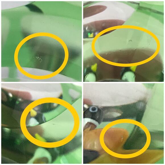 Perthshire 1983G Ducks in the Pond 3D Faceted Flash Overlay Hollow Paperweight - Picture 16 of 16